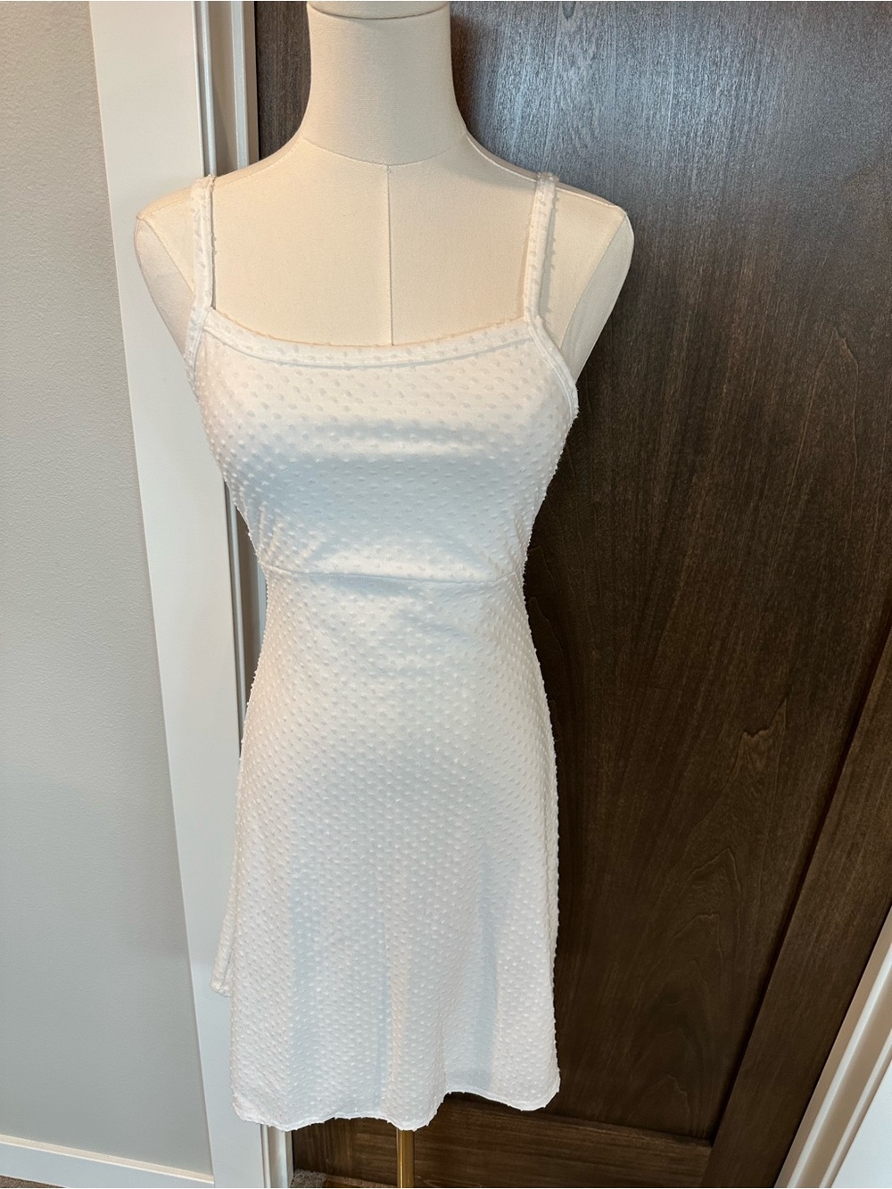 Olivia Rae Cream Satin Top with Gray Label